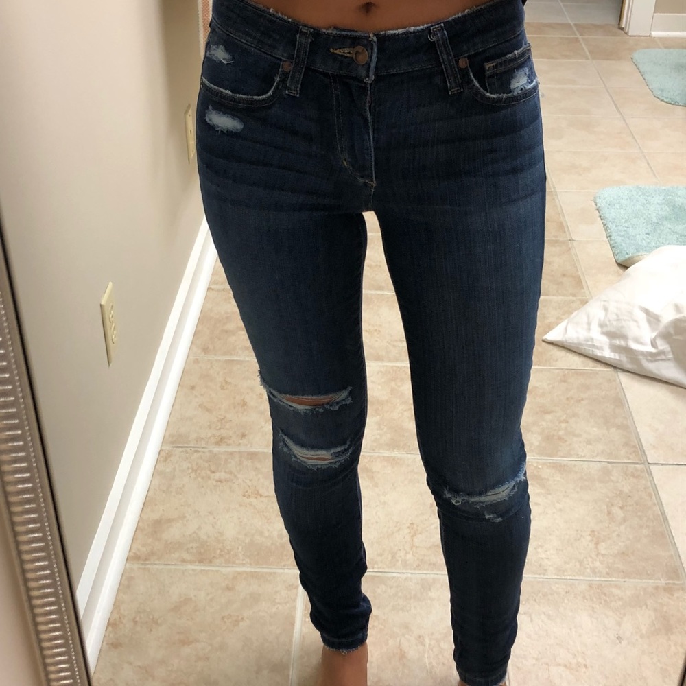 Joe’s Jeans distresses dark wash